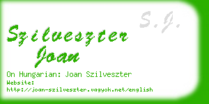 szilveszter joan business card